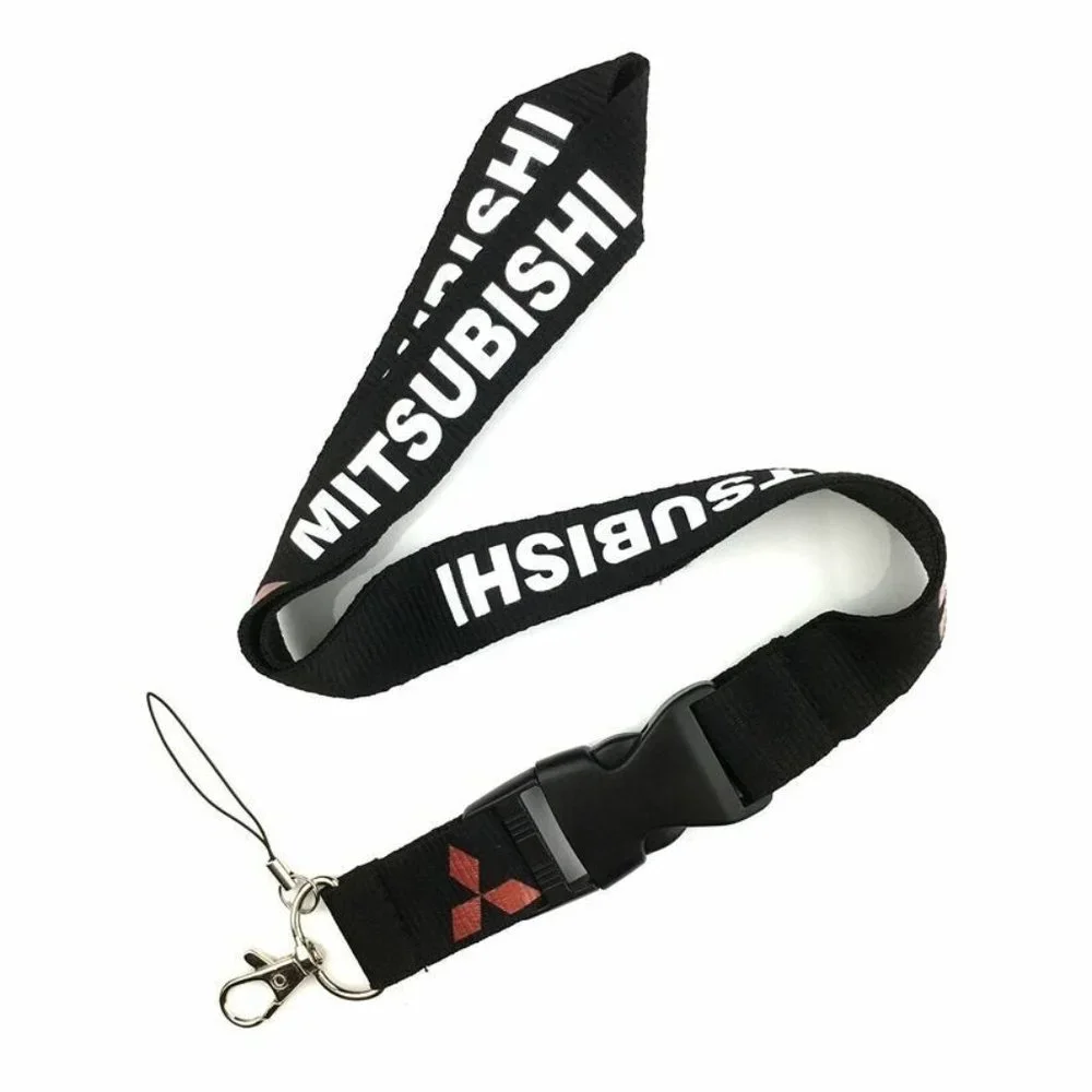 Mitsubishi Lanyard Keychain ID Badge Holder Quick Release Buckle